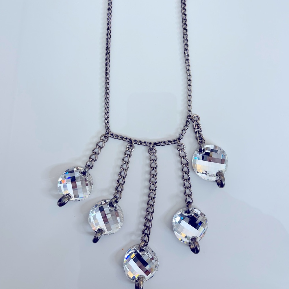 Aris Geldis Paris Designer Necklace with 5 Crystals.